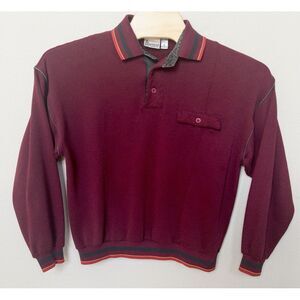 Vintage London Fog Button Collar‎ Sweater 1990's Mens Large